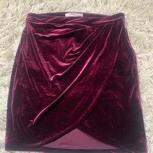 Velvet Midi Skirt